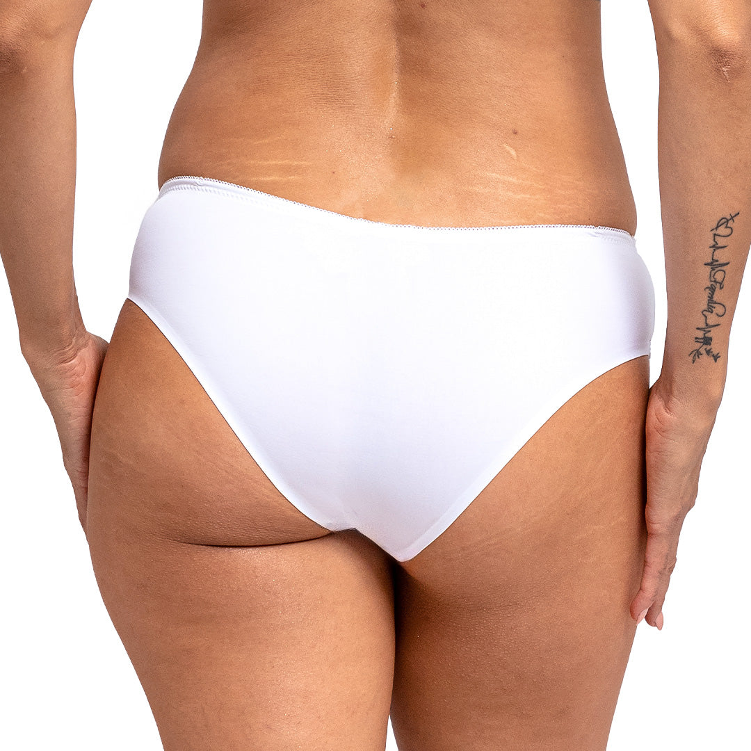 Panty básica blanca corte láser 75194F Fashion