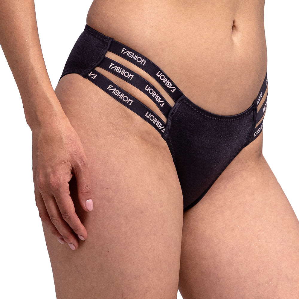 Panty con detalles de tiras en los costados 75308F Fashion