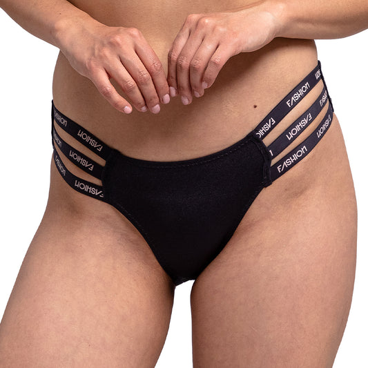 Panty con detalles de tiras en los costados 75308F Fashion