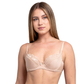 Brasier beige con encaje sobre las copas y moño 816 Carnival