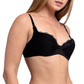 Brasier negro con encaje sobre las copas y moño 816 Carnival