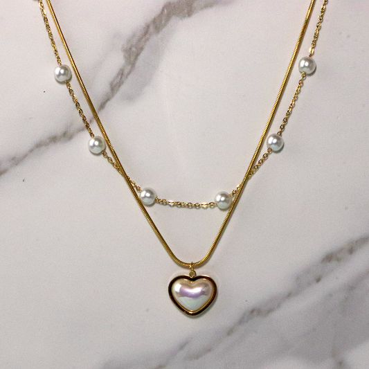 Collar doble con perlas y dije JYA3385 Carnival Fashion Carnival Lenceria