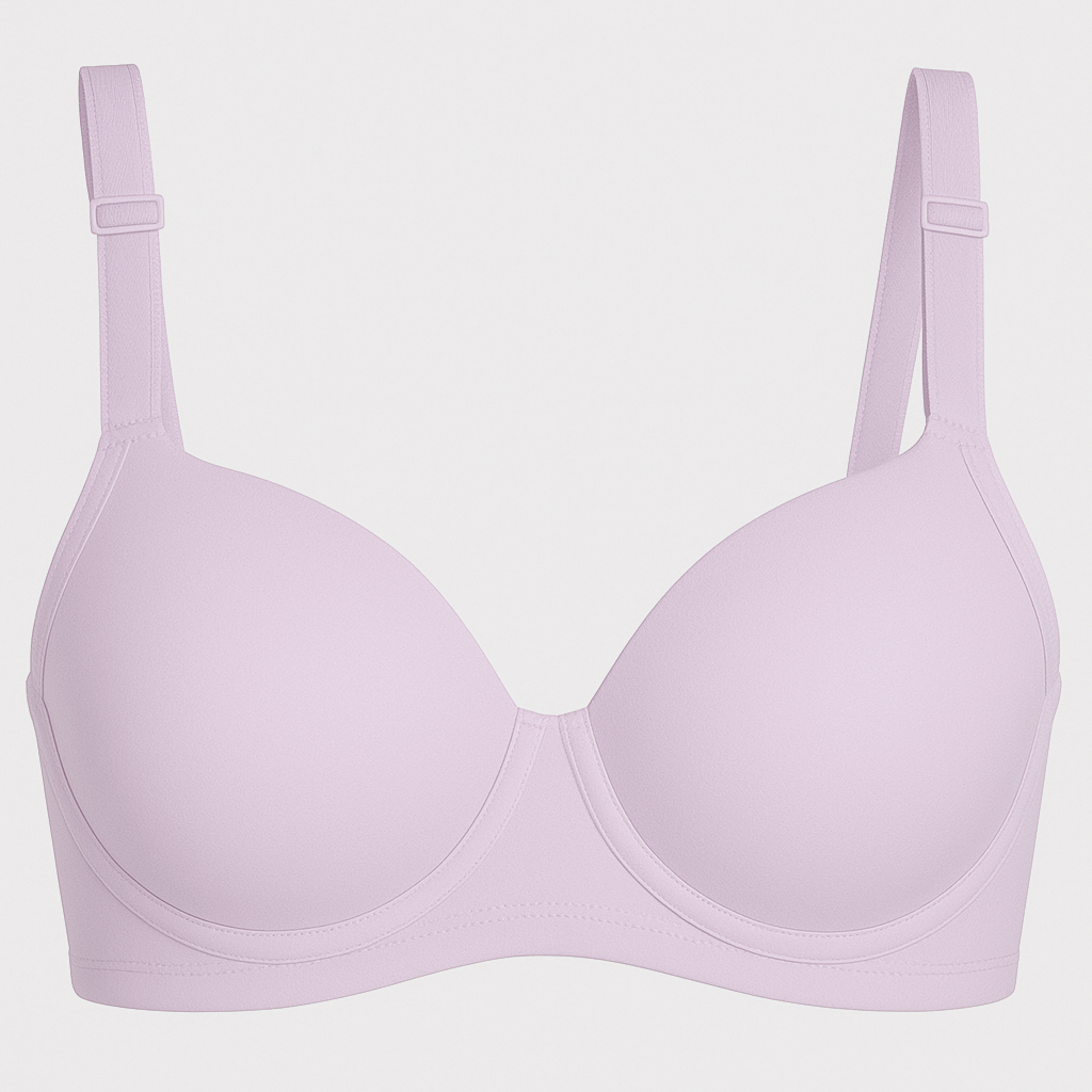 Plus size bra with long mauve bib 24726 Carnival.