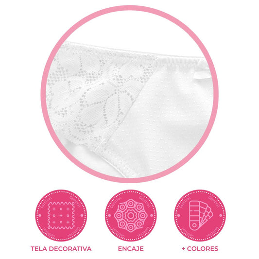 Panty básica con detalles de encaje  7535 Carnival Carnival Lenceria