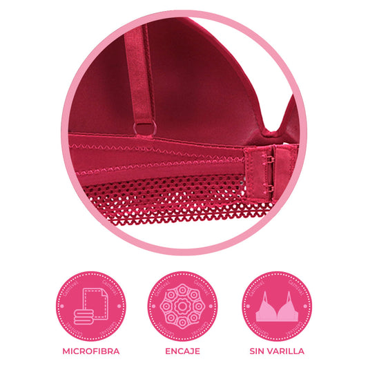 Brasier coordinable sin varilla y detalles de encaje 24467 Carnival Carnival