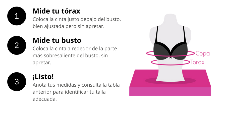 Instrucciones paso a paso para medir correctamente el busto - Cómo tomar medidas para encontrar tu talla