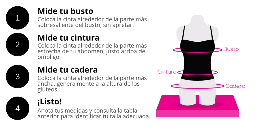 Instrucciones paso a paso para medir correctamente el busto - Cómo tomar medidas para encontrar tu talla