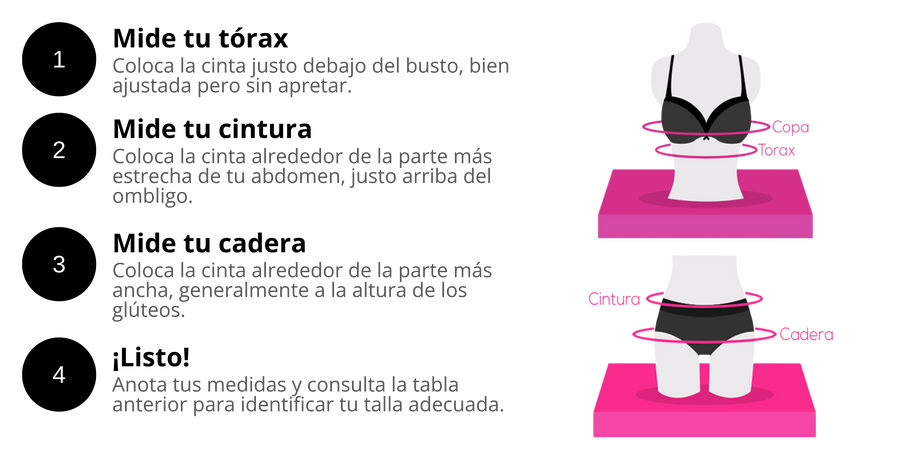 Instrucciones paso a paso para medir correctamente el busto - Cómo tomar medidas para encontrar tu talla