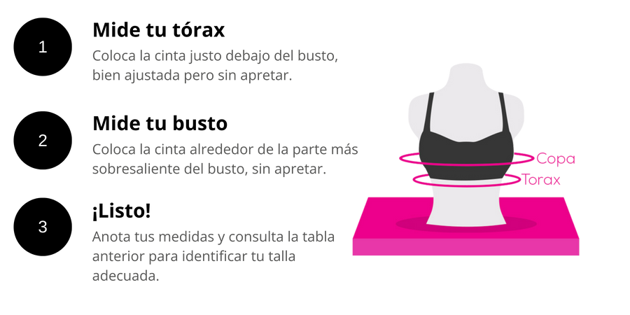 Instrucciones paso a paso para medir correctamente el busto - Cómo tomar medidas para encontrar tu talla