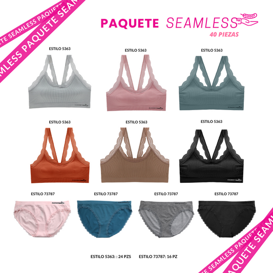 Paquete seamless con 40 piezas a precio de mayoreo PACK 002 SEAMLESS Carnival Carnival