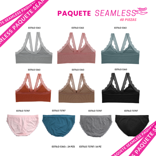 Paquete seamless con 40 piezas a precio de mayoreo PACK 002 SEAMLESS Carnival Carnival