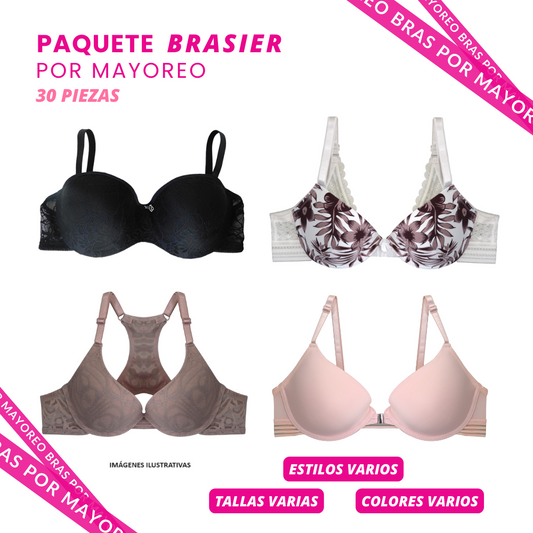 Paquete de 30 brasier a precio de mayoreo PACK 006 BRA MAYOREO Carnival