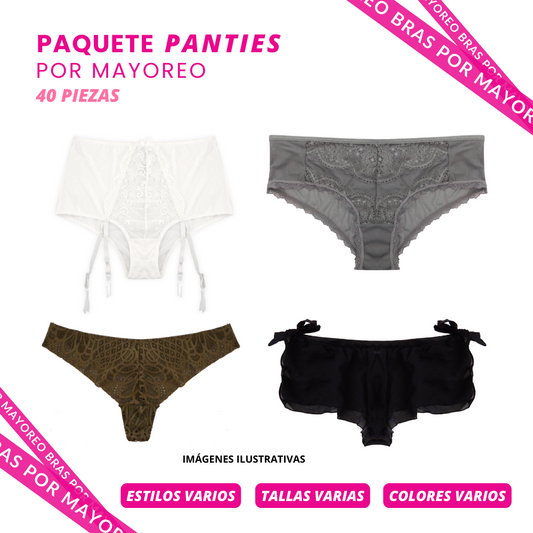 Paquete de 40 panties a precio de mayoreo PACK 007 PANTY MAYOREO Carnival Carnival