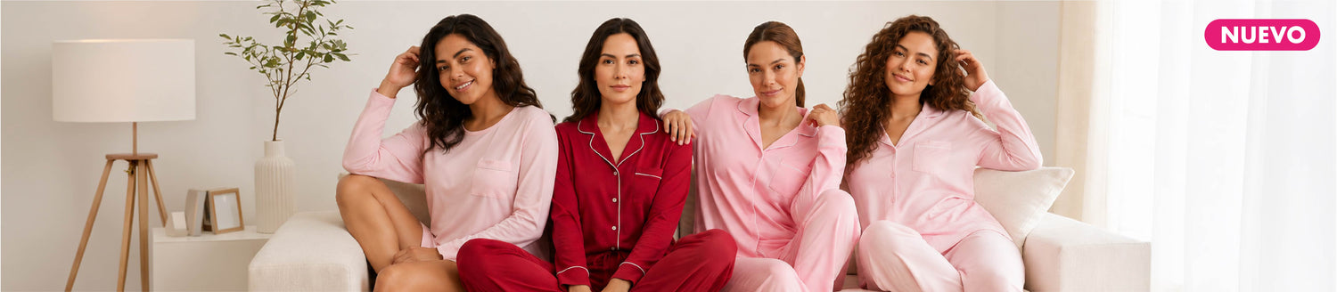 Colección de pijamas en diferentes colores y estilos.