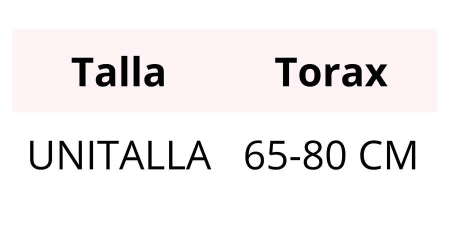 Tabla de medidas completa - Guía de tallas teens con medidas de busto, cintura y cadera