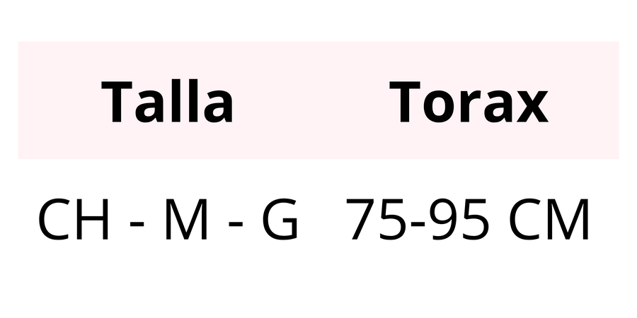 Tabla de medidas completa - Guía de tallas teens con medidas de busto, cintura y cadera